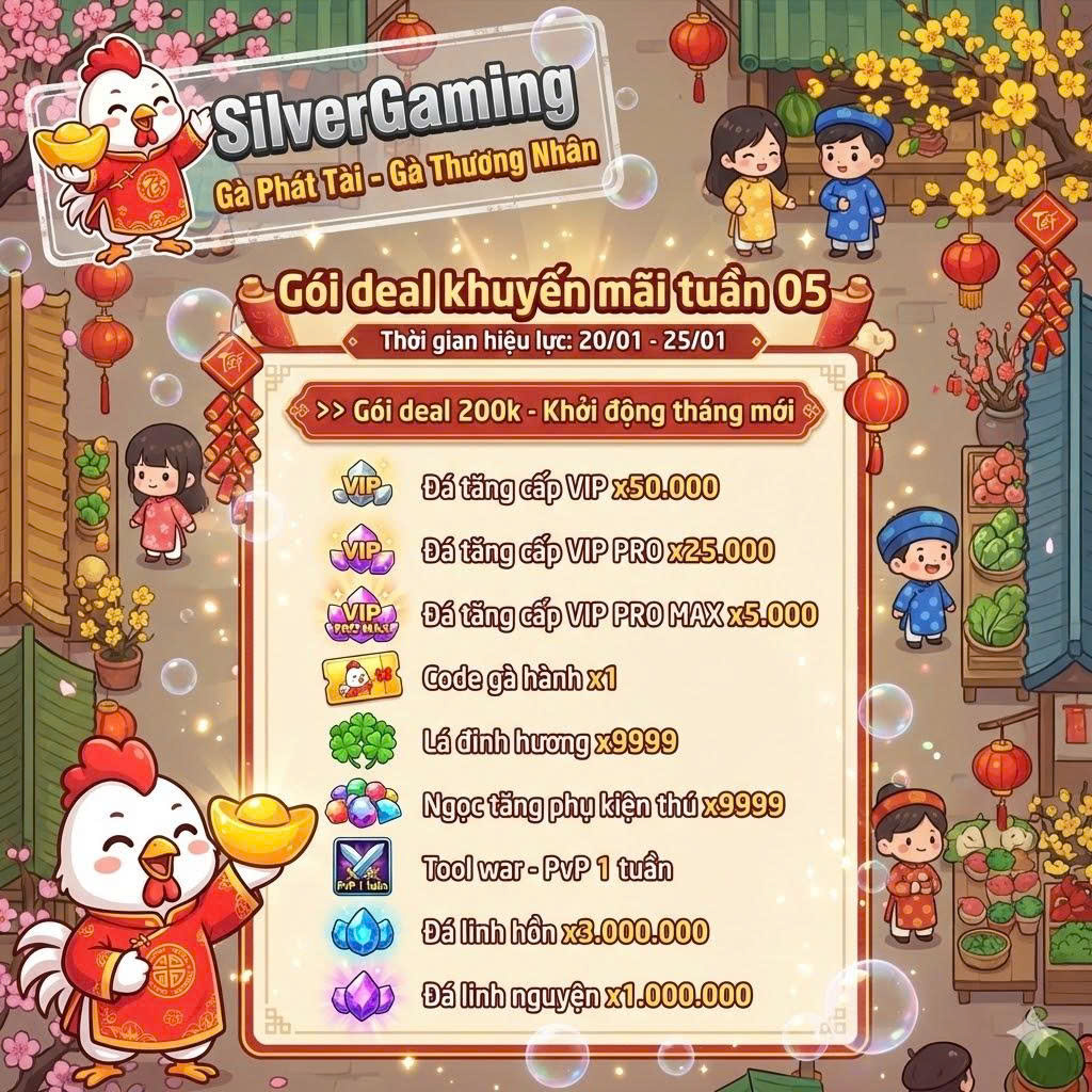 Gói deal nạp 200k - Khởi động tháng mới